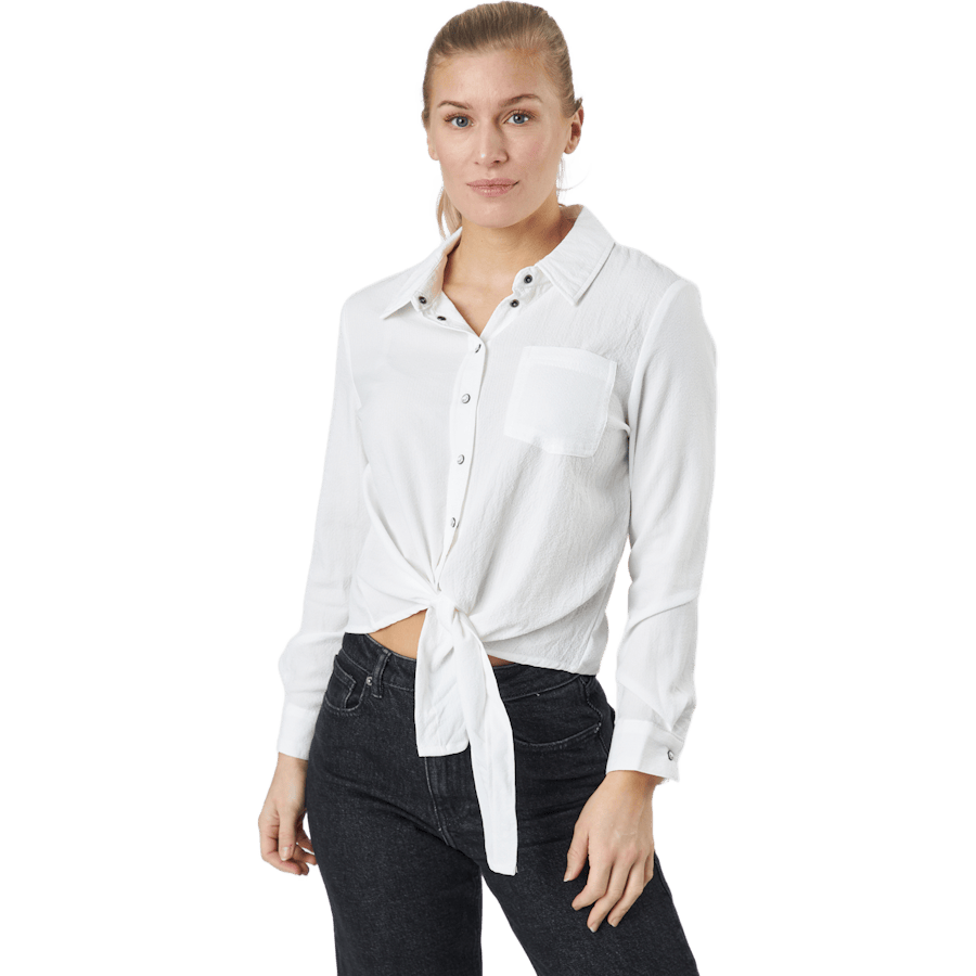 Onllecey Ls Knot Shirt Noos Cloud Dancer