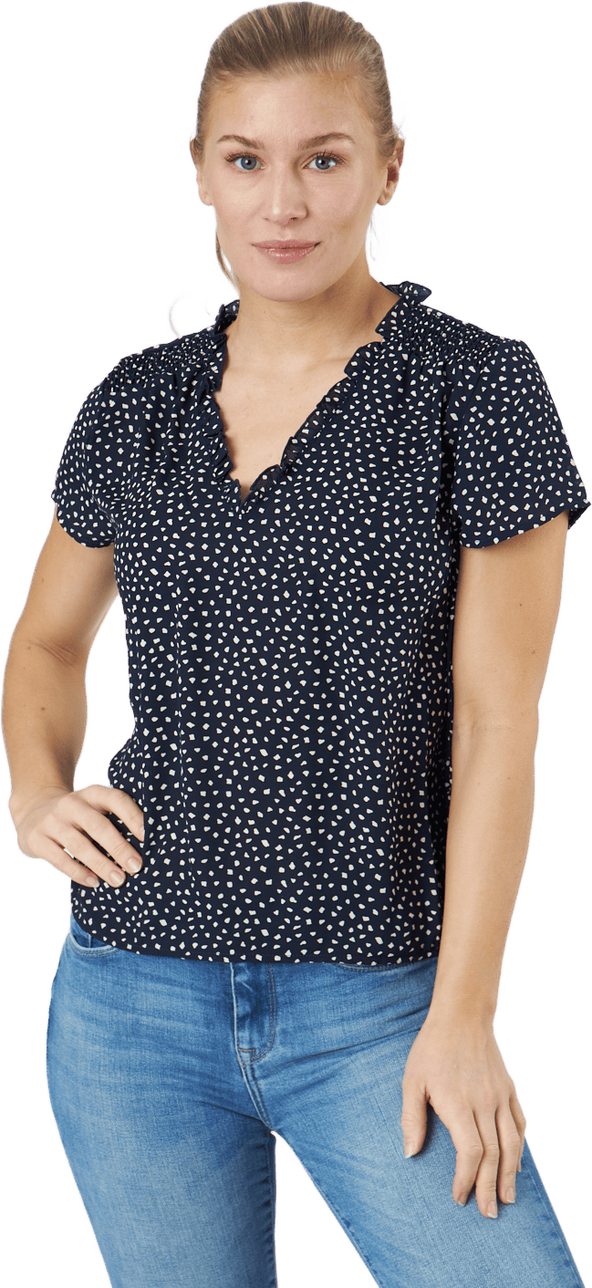 Onlsonja Life S/s V-neck Top P Night Sky