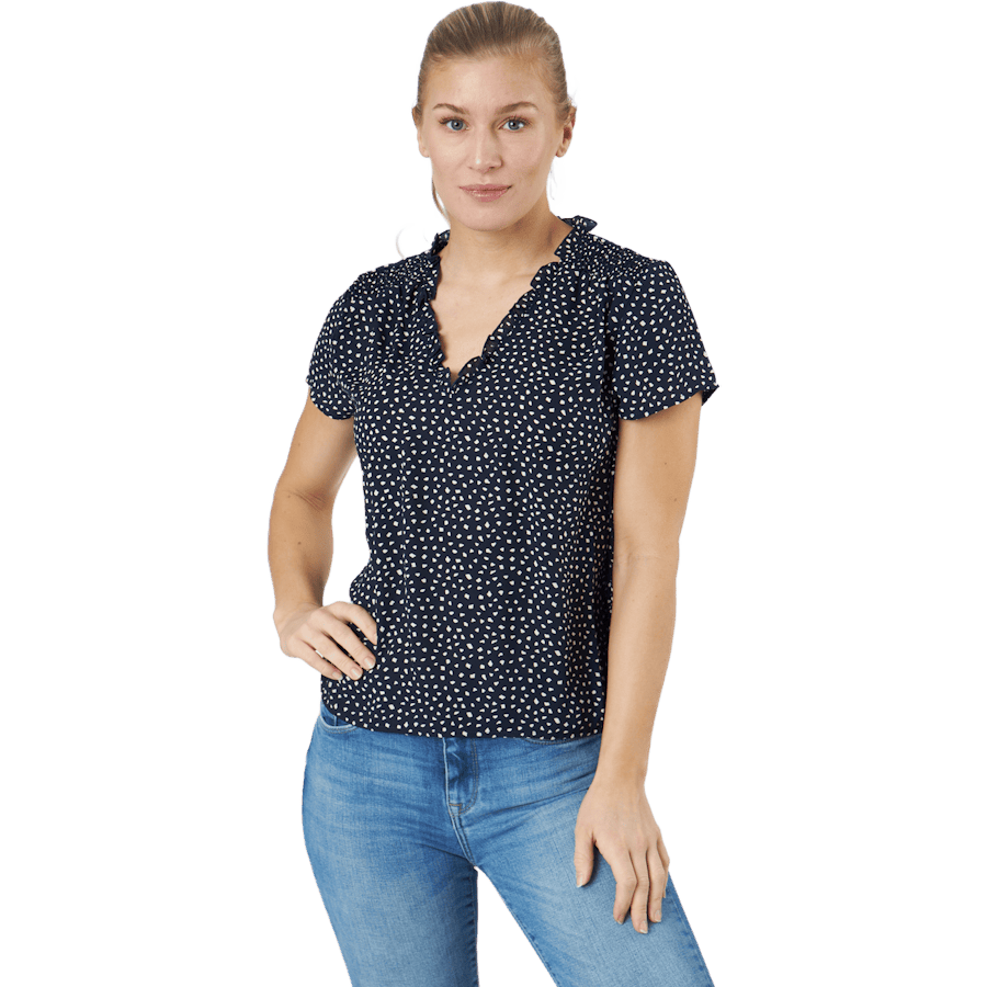 Onlsonja Life S/s V-neck Top P Night Sky