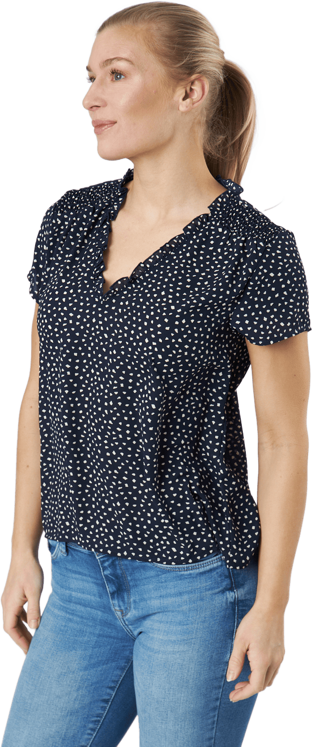 Onlsonja Life S/s V-neck Top P Night Sky - Bild 2