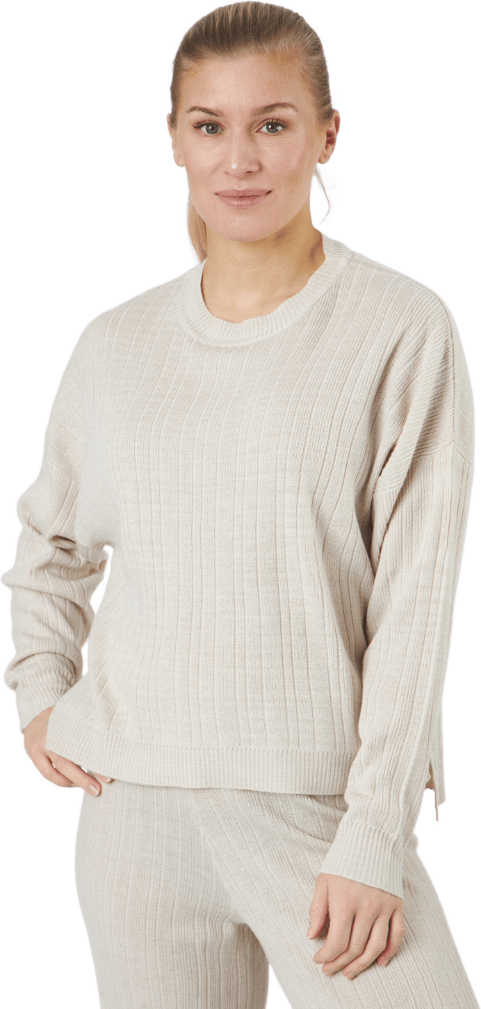 Onlshelly L/s  Pullover Knt Moonbeam, Female, Apparels, Shirts, Beige, M