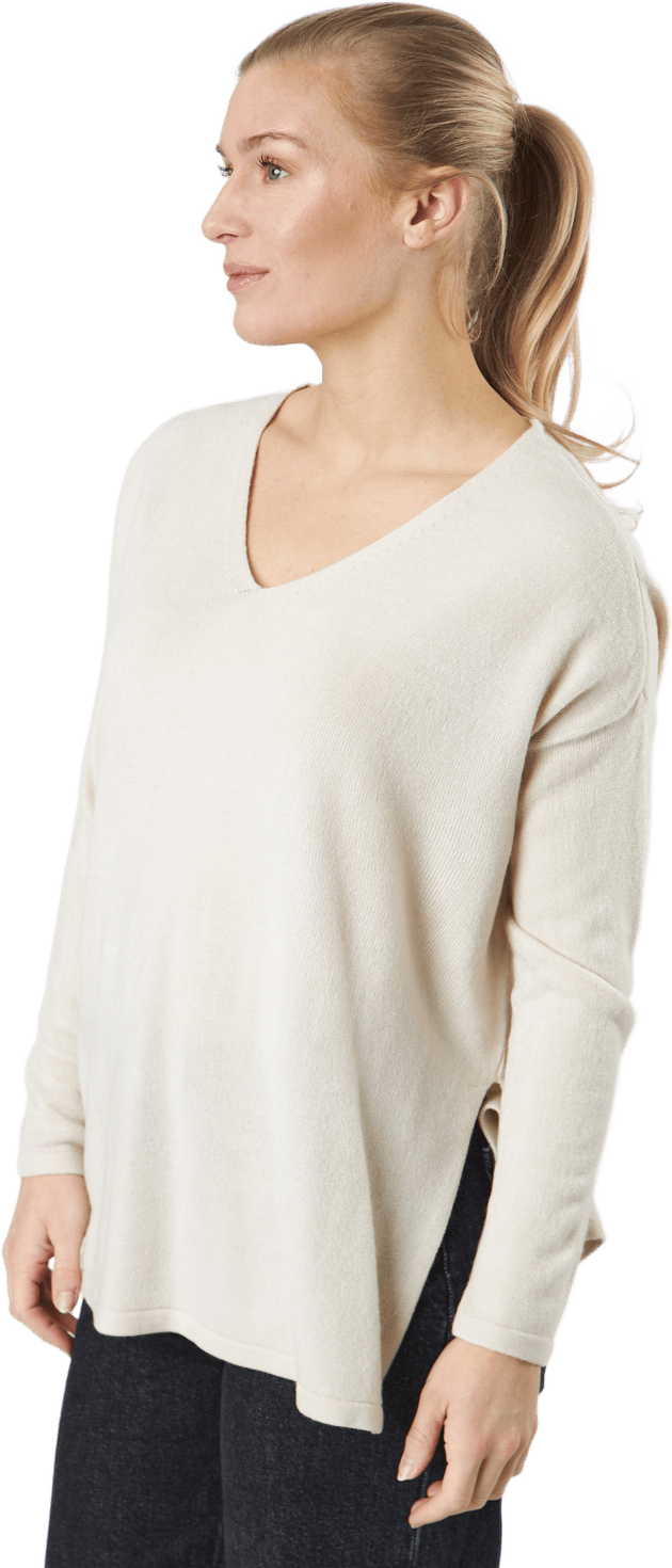 Onlamalia L/s V-neck Pullover  Pumice Stone