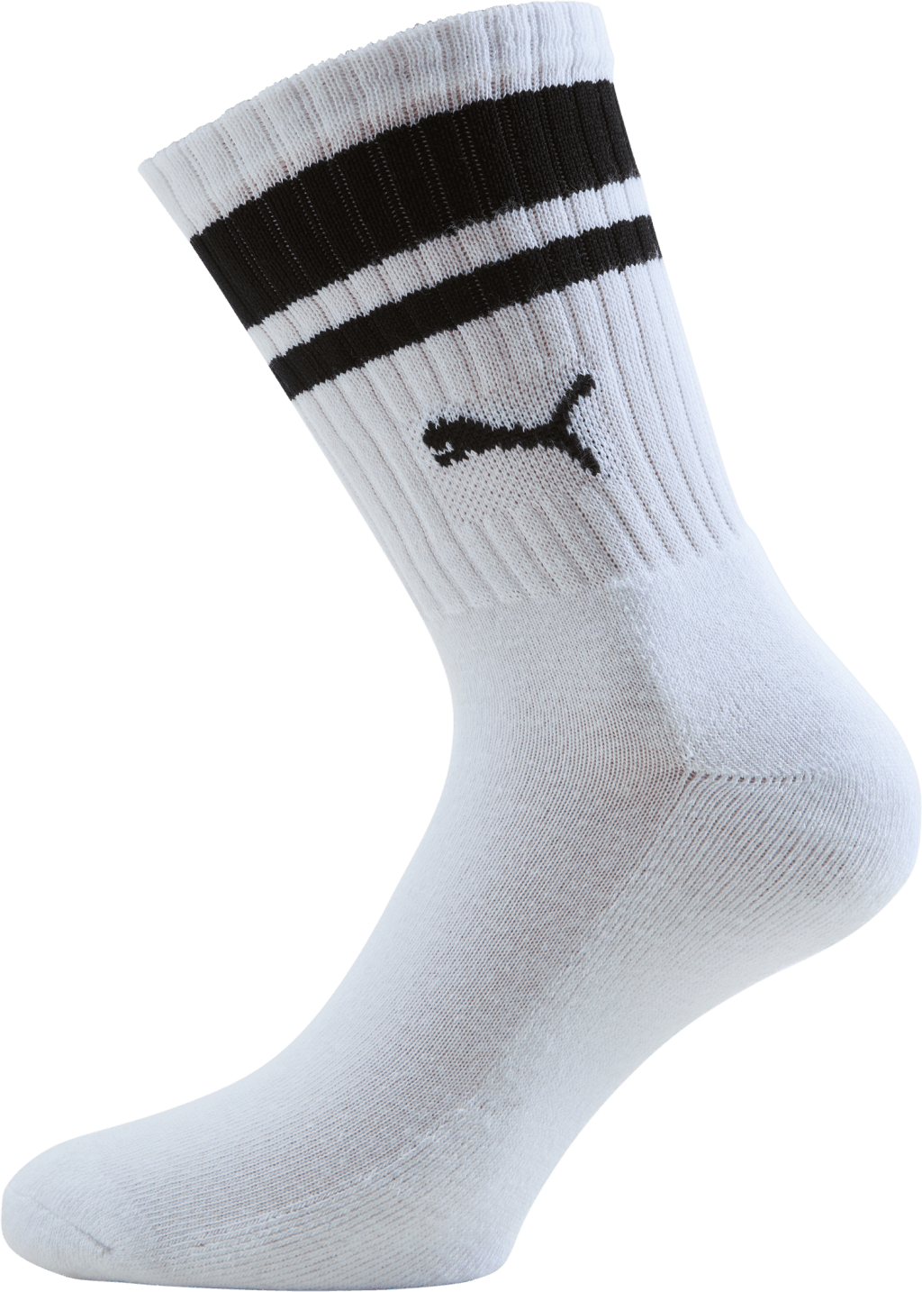 Puma Crew Heritage Stripe 2p U White, Unisex, Odevy, Ponožky, Biely, 35-38