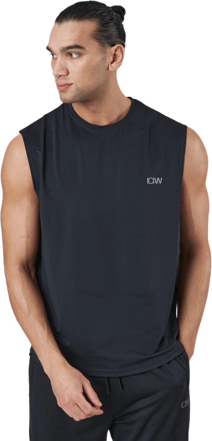 Stride Sleeveless T-shirt Men Black, Male, Apparels, Tops, Running, Black, M