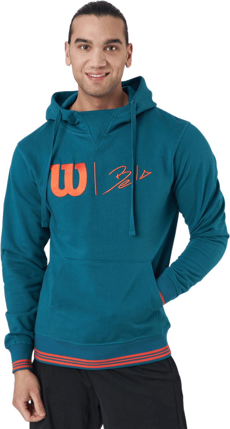 Bela Po Hoody-slimfit Blue Coral/fiesta, Male, Ropa, Camisas, Padel, Turquesa, XL