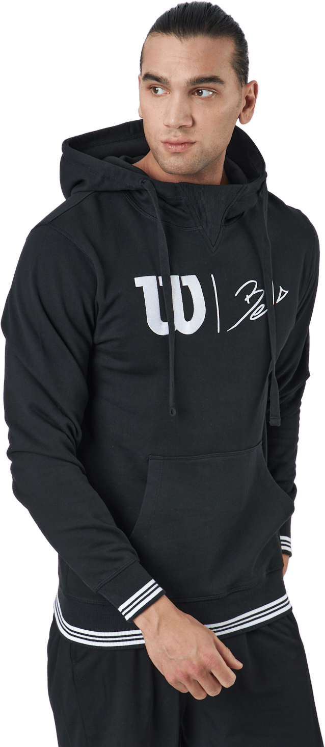Bela Po Hoody-slimfit Black/white, Male, Kläder, Skjortor, Padel, Svart, XL