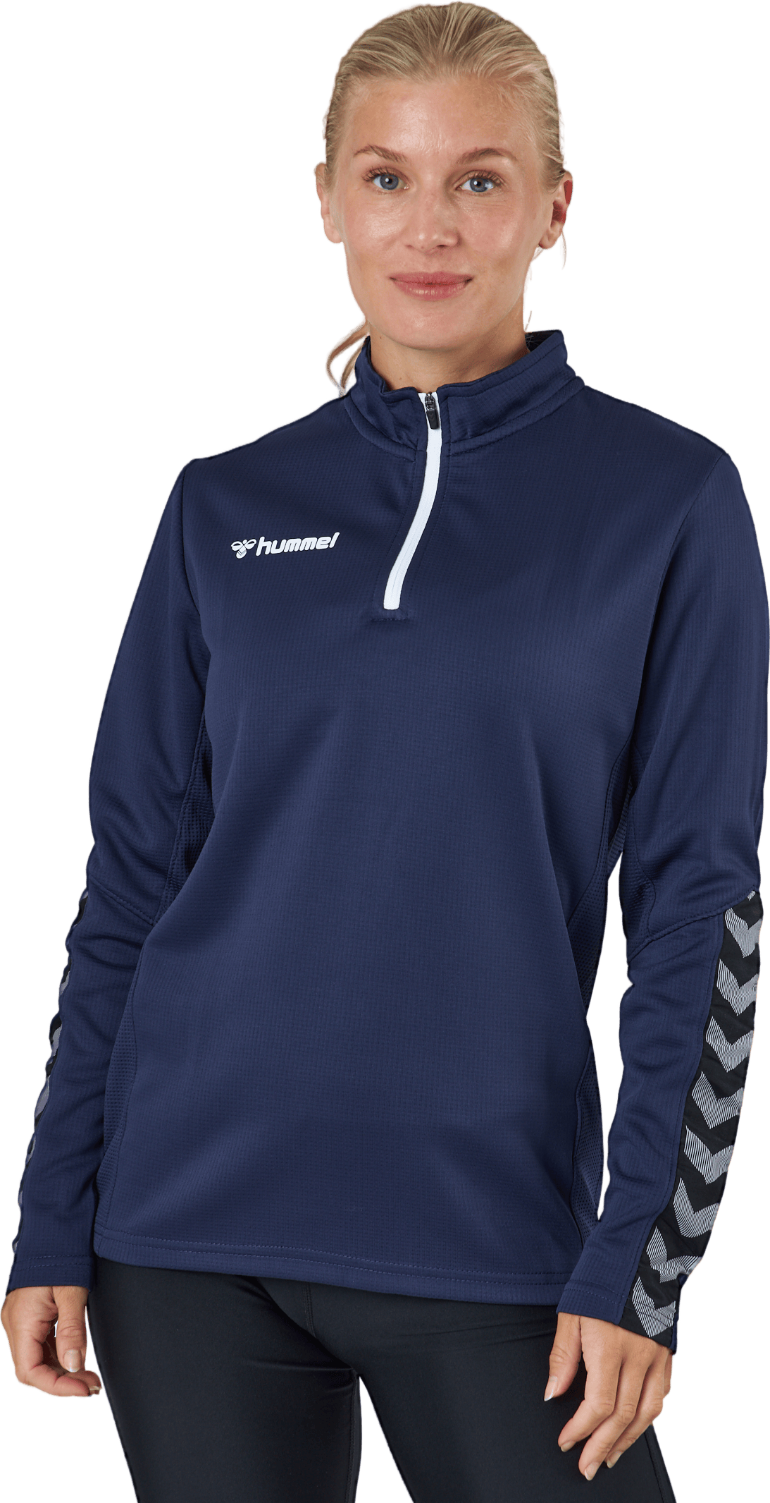 Hmlauthentic Half Zip Sweatshi Marine
