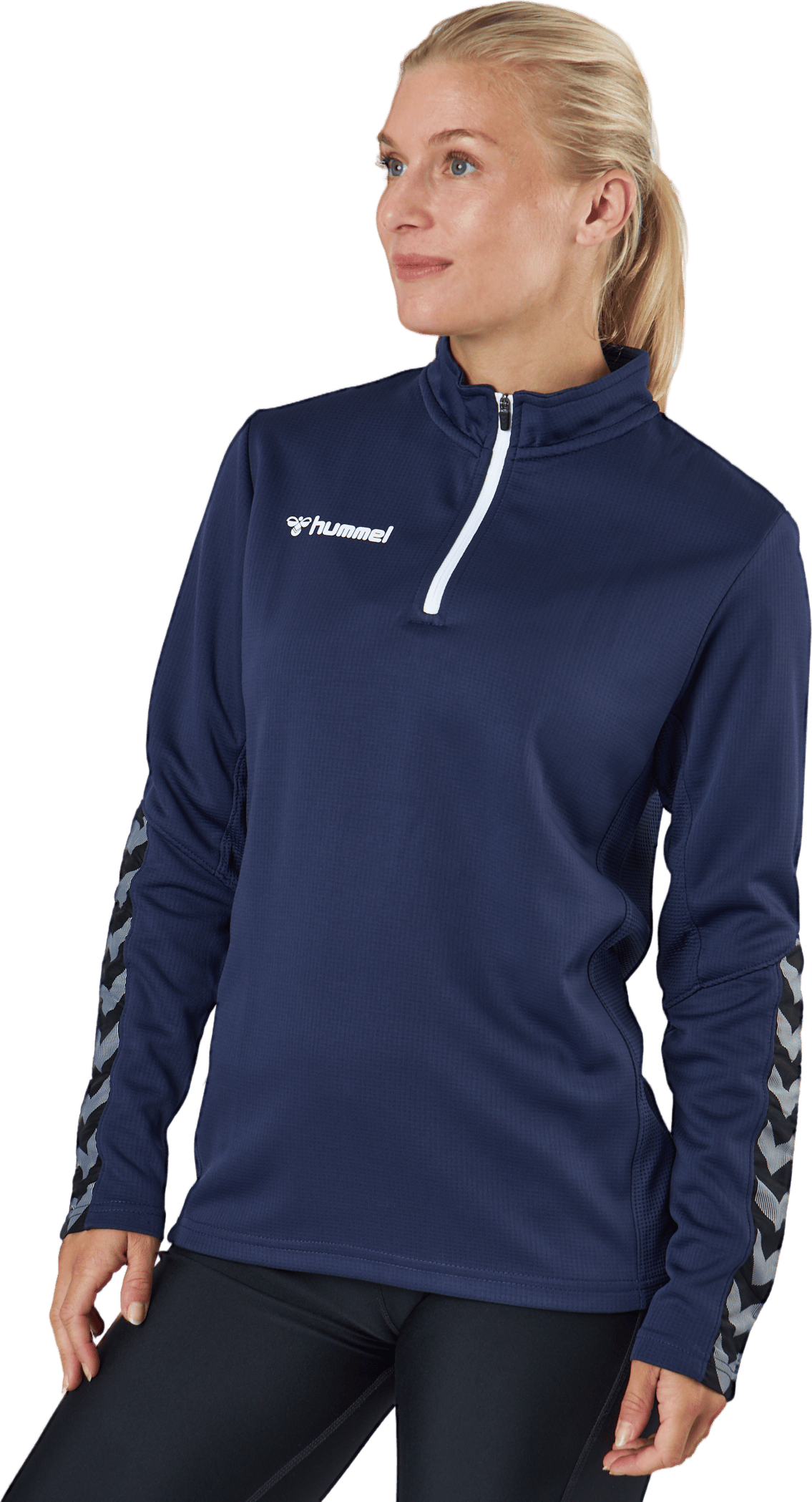 Hmlauthentic Half Zip Sweatshi Marine - Bild 2