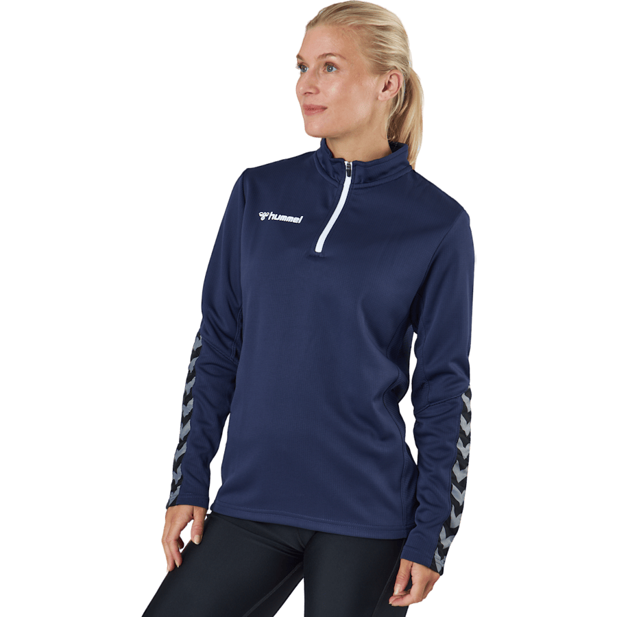 Hmlauthentic Half Zip Sweatshi Marine - Bild 2