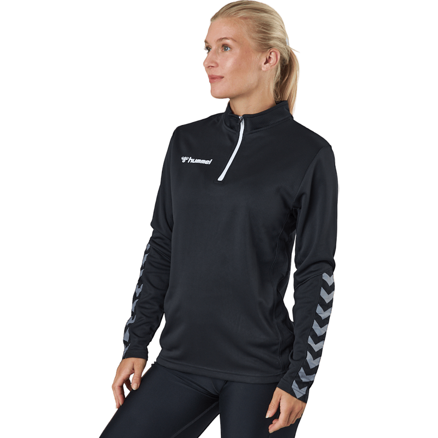Hmlauthentic Half Zip Sweatshi Black/white - Bild 2