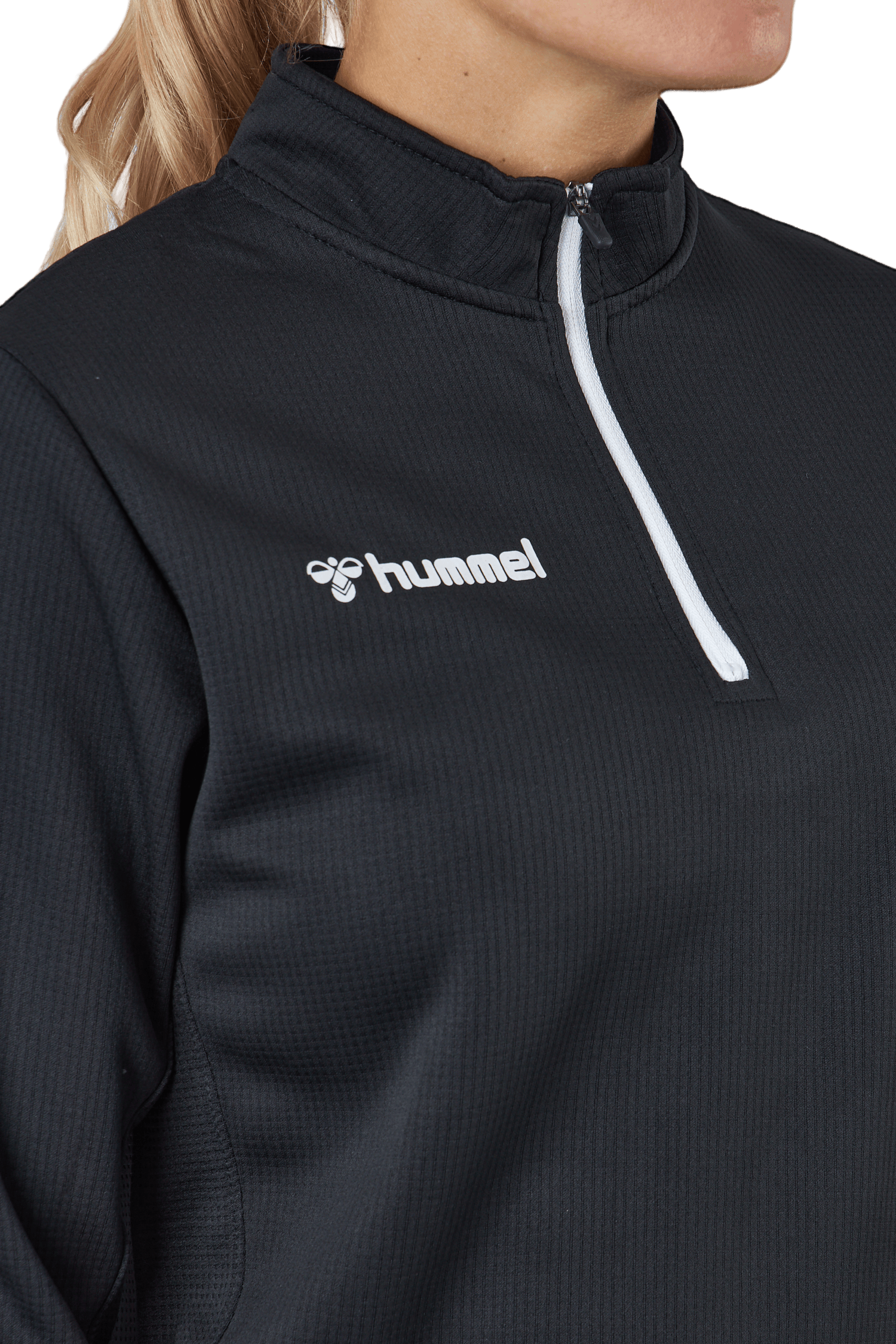 Hmlauthentic Half Zip Sweatshi Black/white - Bild 4