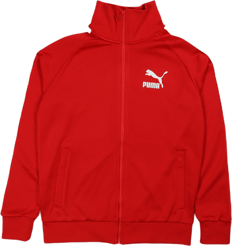Iconic T7 Track Jacket Pt High Risk Red, Male, Odevy, mikiny a mikiny, Červená, L