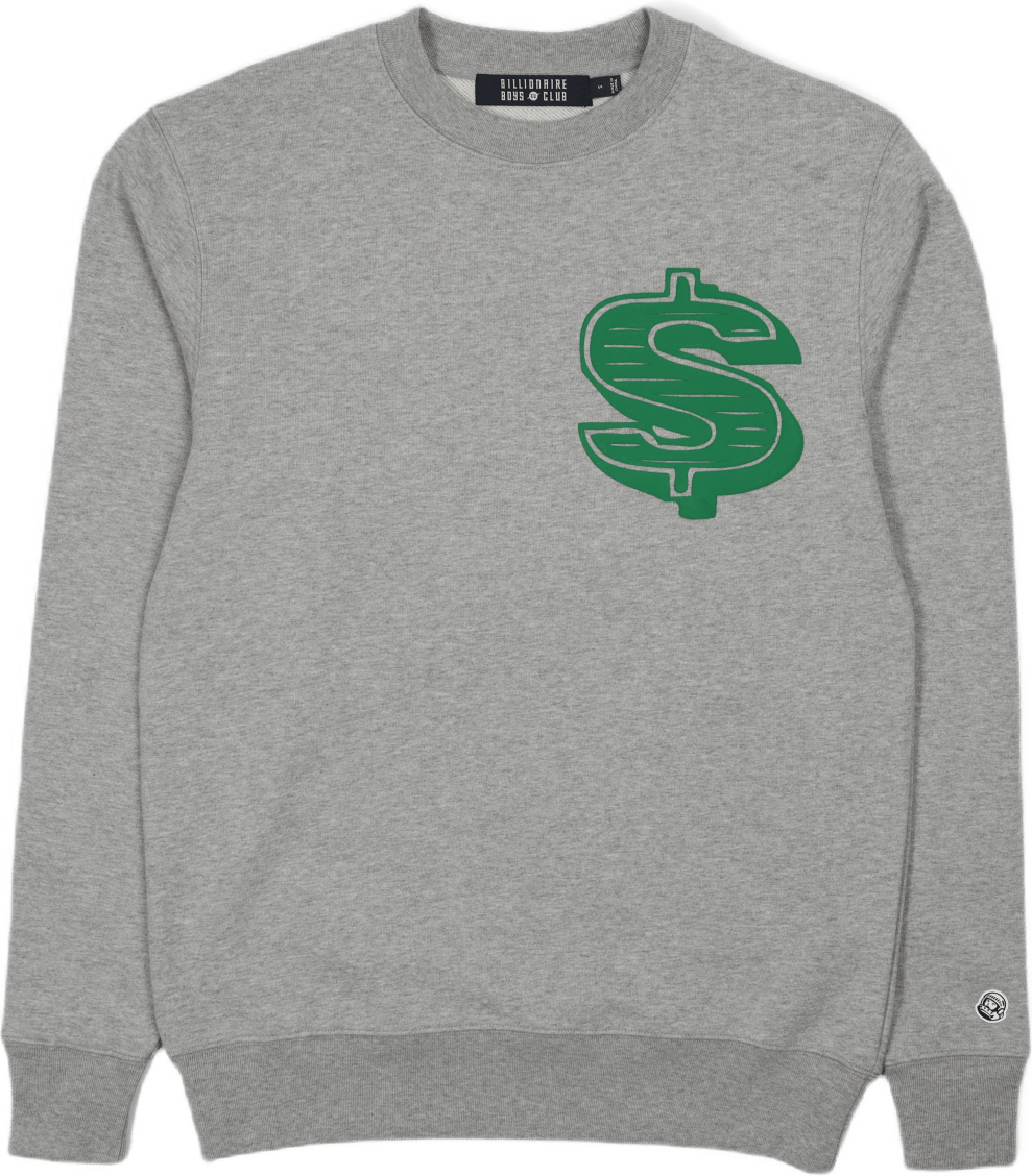 Dollar Logo Crewneck Heather Grey