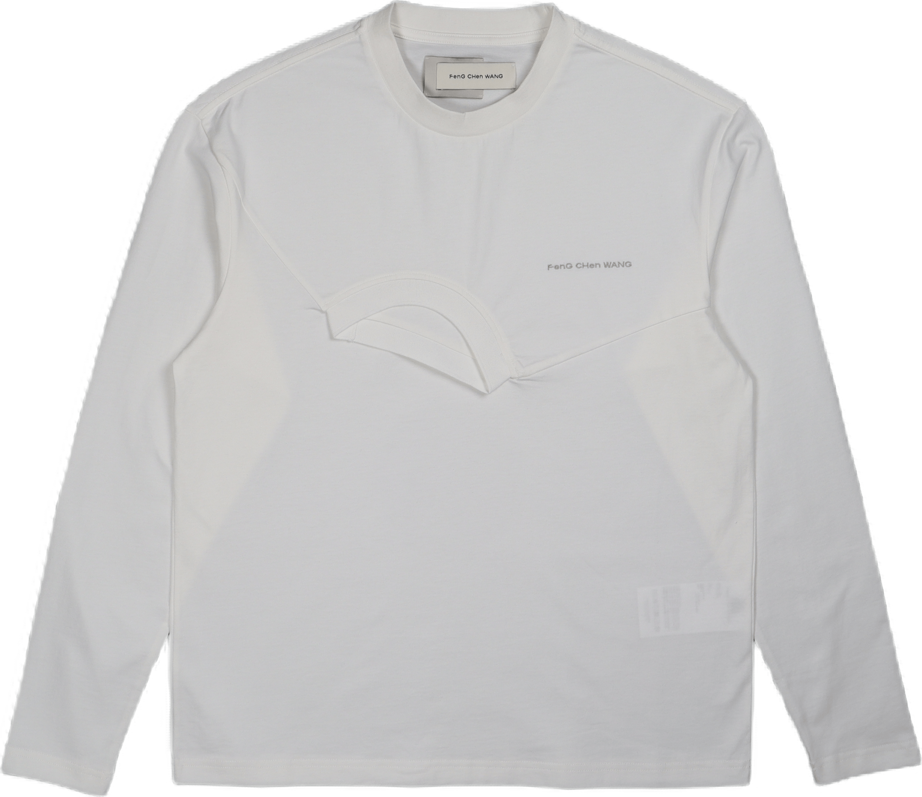 Long Sleeved Double Crew White