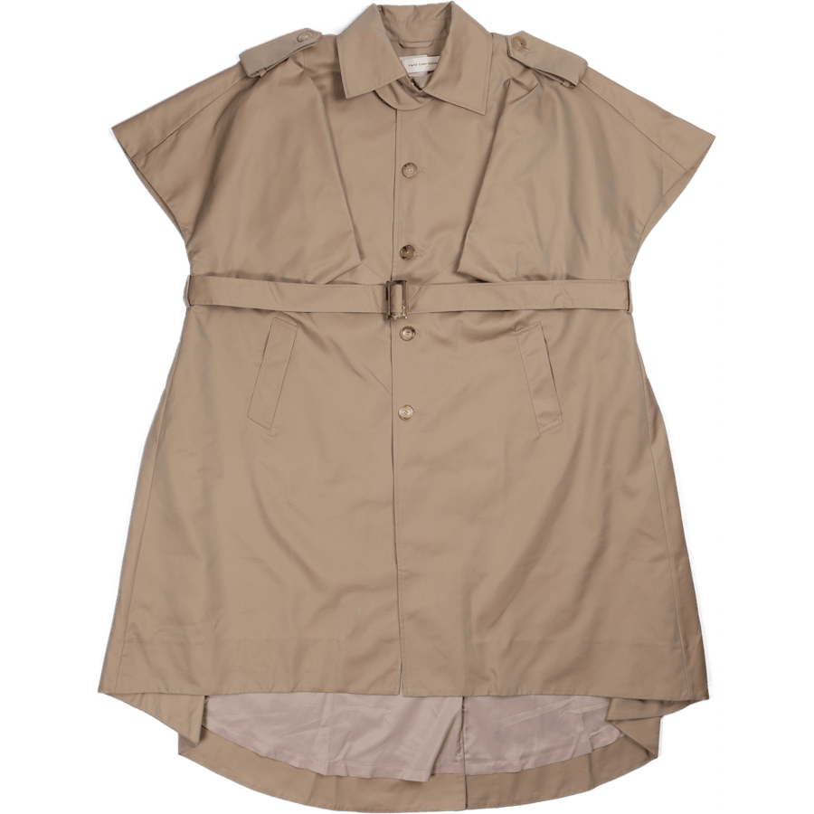 Sleeveless Trench Coat Khaki