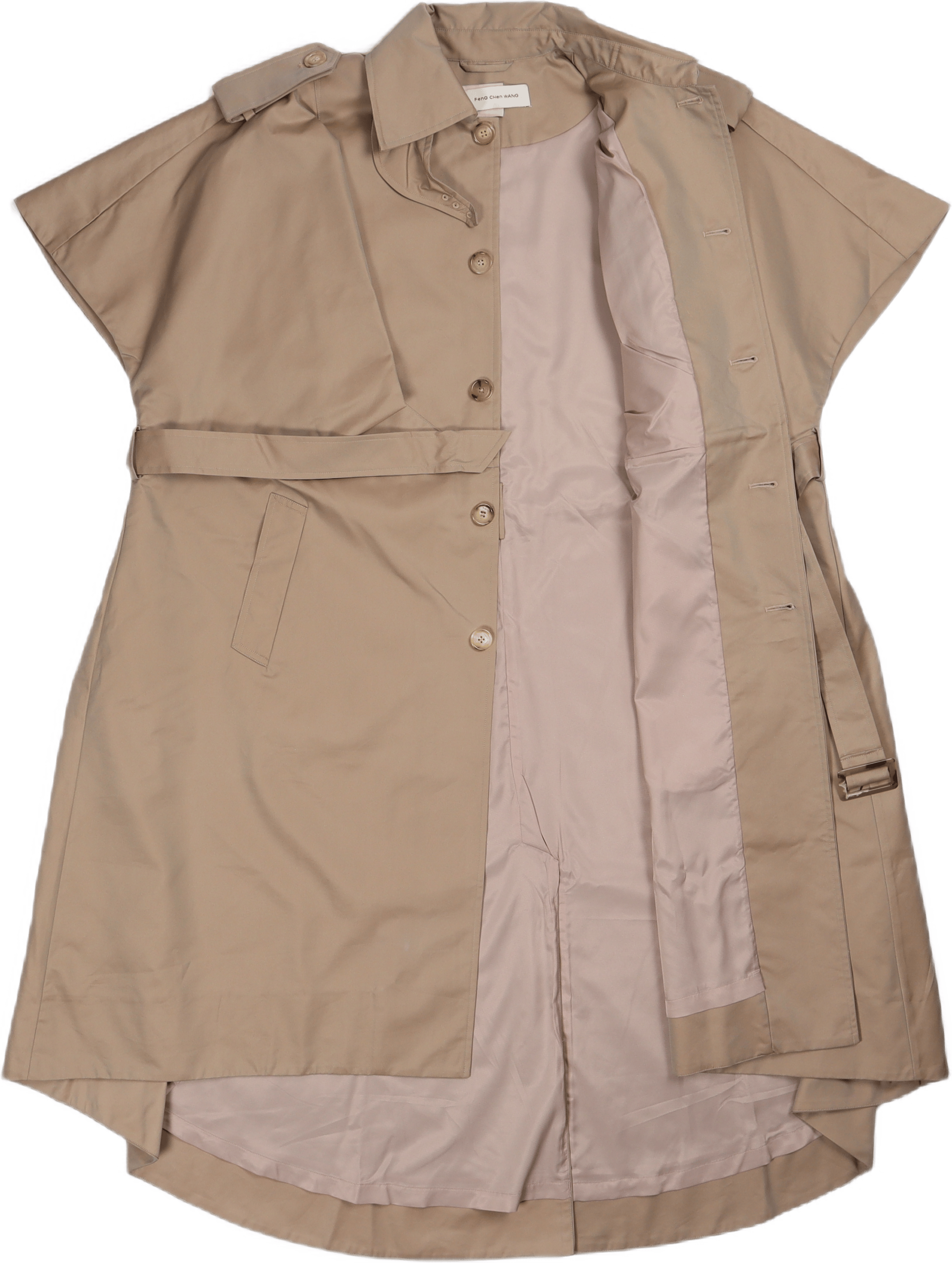 Sleeveless Trench Coat Khaki - Bild 3