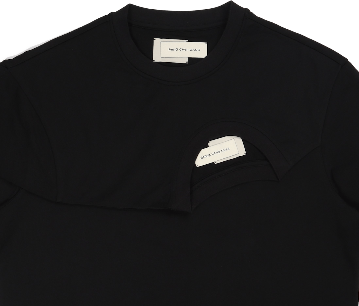 Double Collar T-shirt Black
