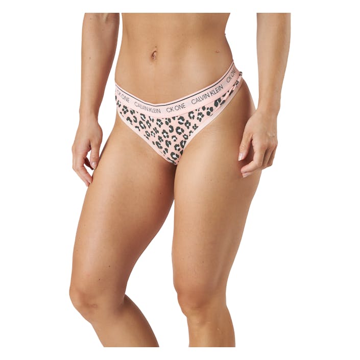 Thong Stephen Leopard Print_peach Me, Female, Bekleidung, Unterwäsche, Weiß, M