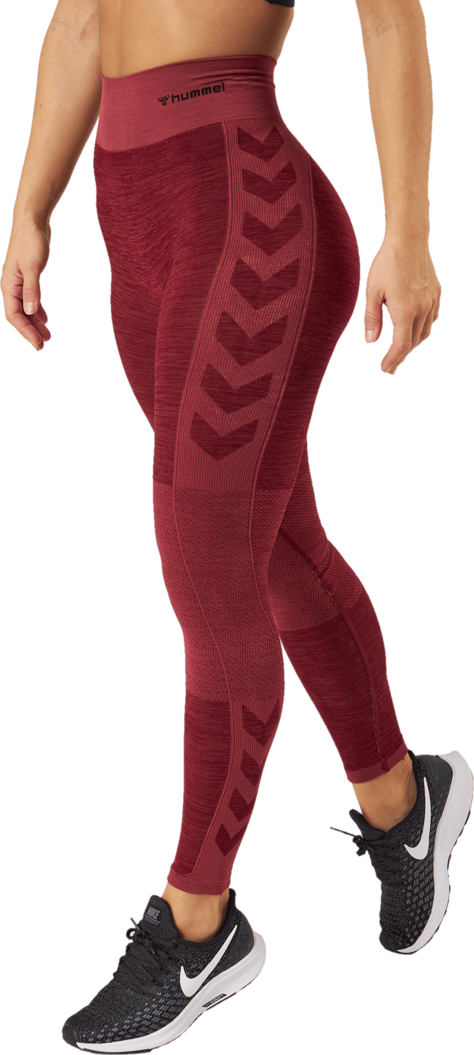 Hmlclea Seamless Mid Waist Tig Cabernet/apple Butter Melange - Bild 2