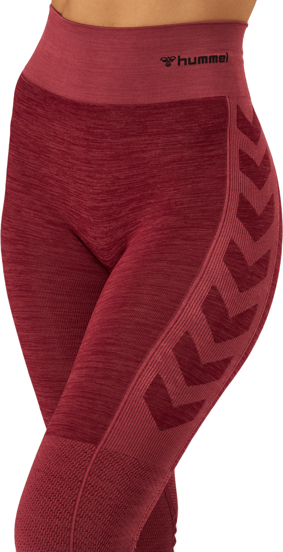 Hmlclea Seamless Mid Waist Tig Cabernet/apple Butter Melange - Bild 4