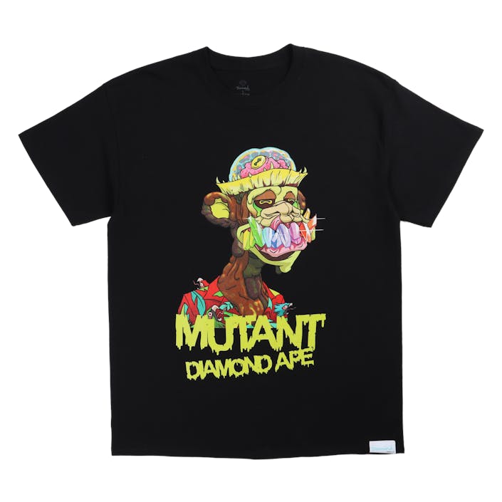 Mutant Diamond Ape Tee Blk, Male, Klær, Tops, Svart, XL