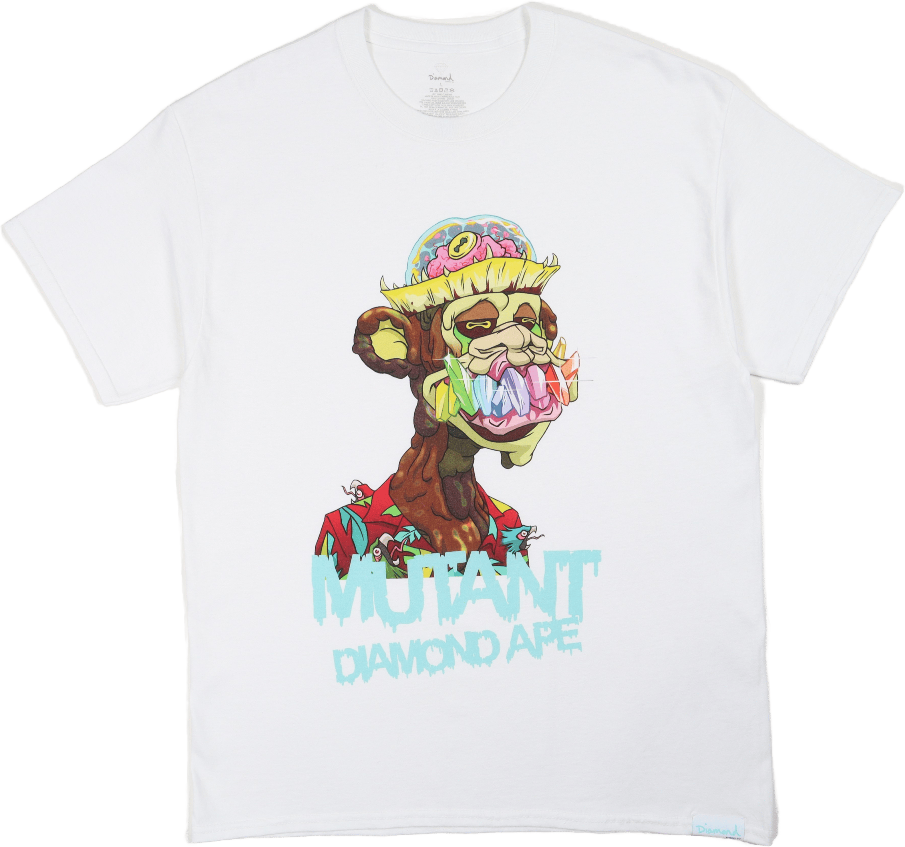 Mutant Diamond Ape Tee Wht
