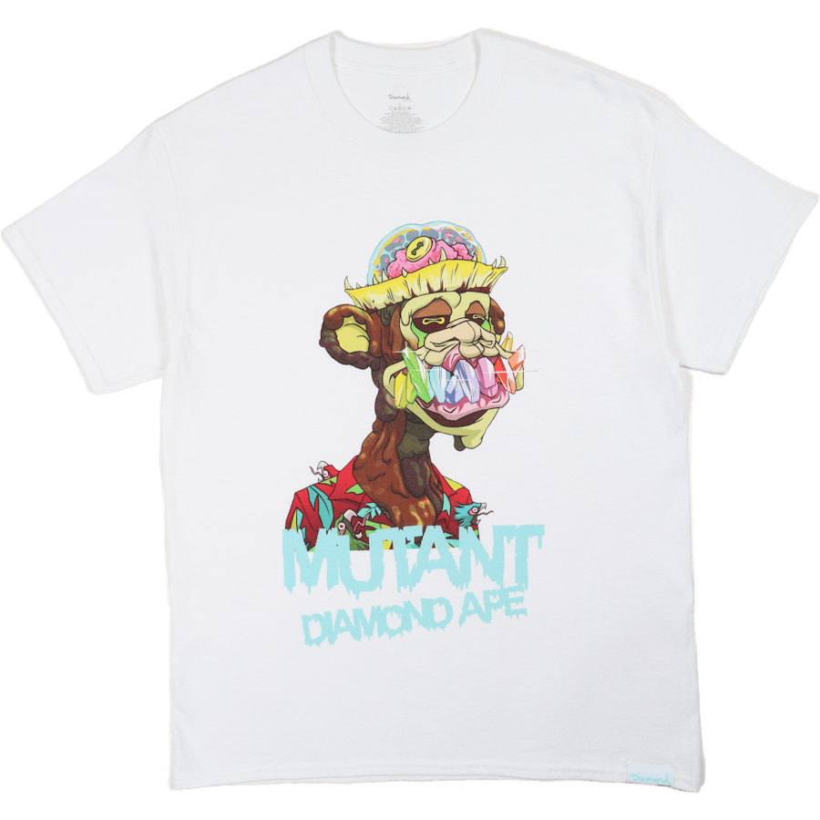 Mutant Diamond Ape Tee Wht