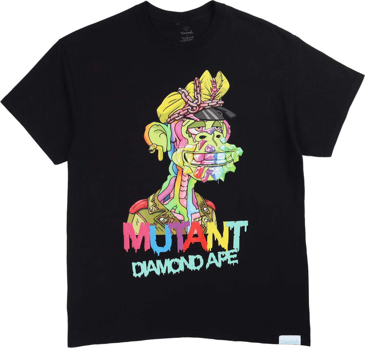 Mutant Diamond Biker Ape Tee Blk