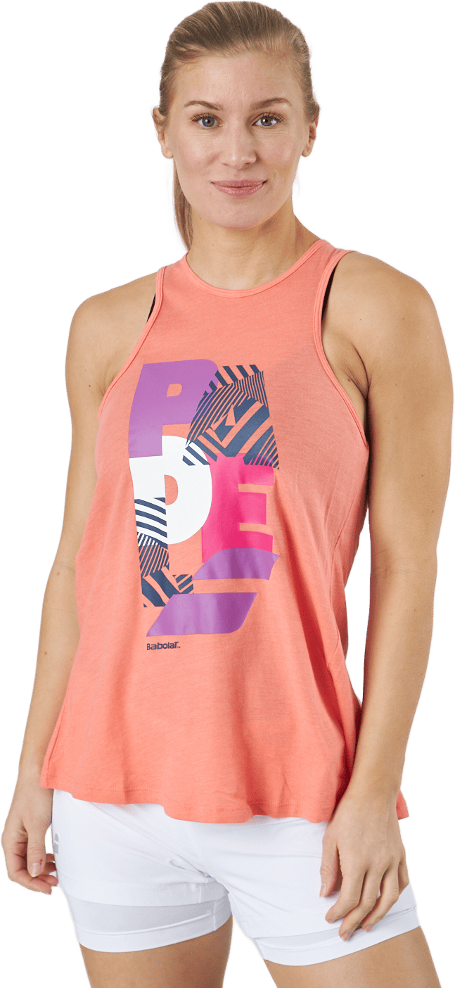Tank Padel Cotton Women Coral