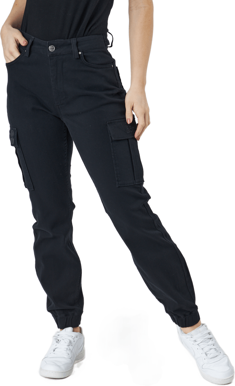 Cargo Pants Black, Female, Apparels, Pants, Workout, Black, XS
