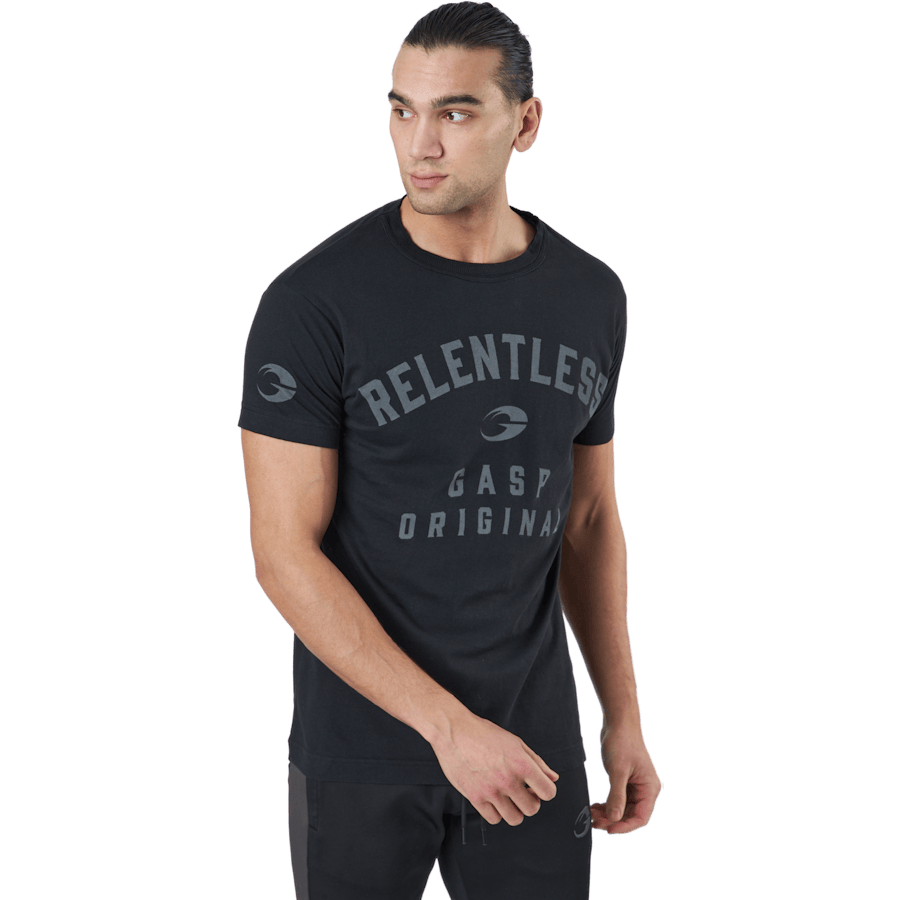 Relentless Skull Tee Washed Black