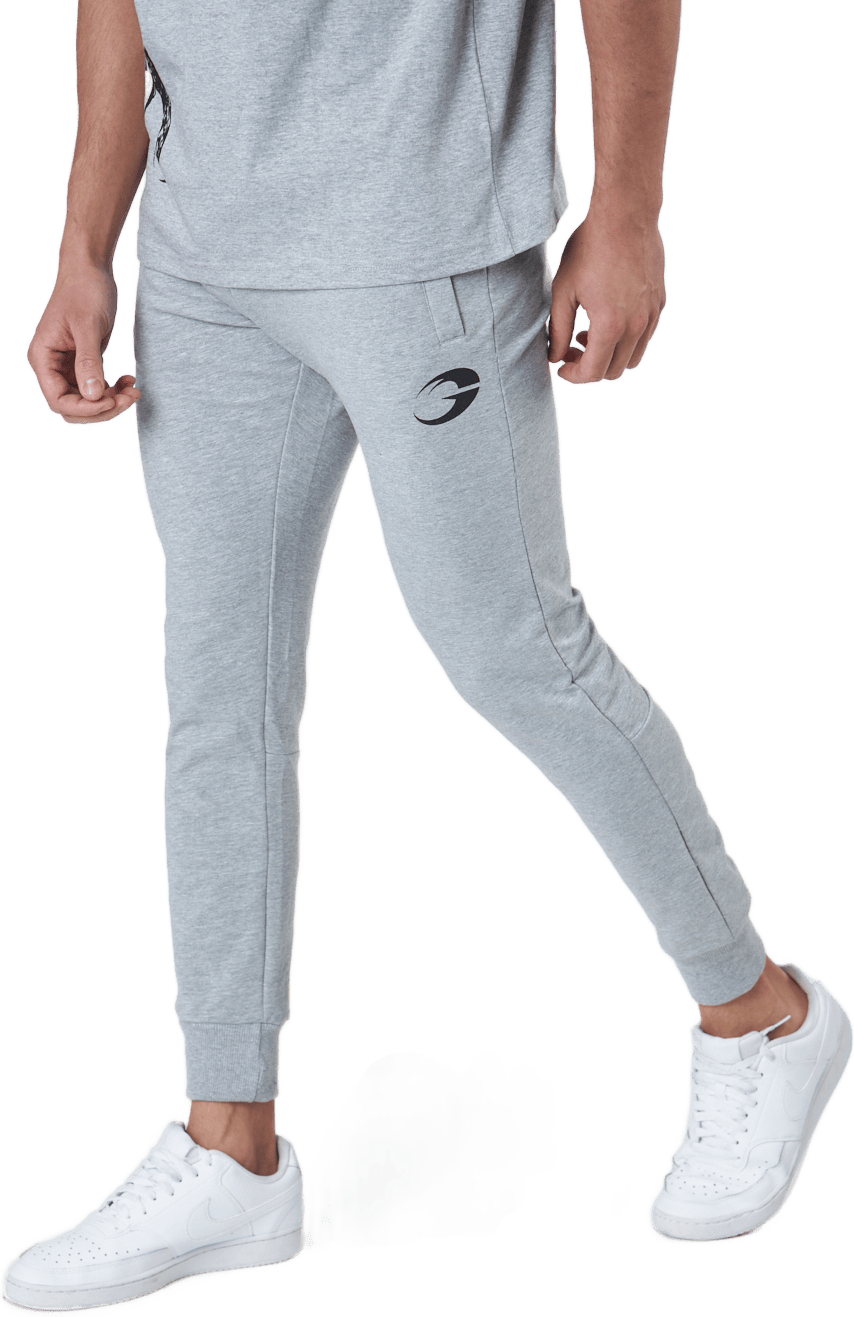 Gasp Tapered Joggers Light Grey Melange, Male, Apparels, Pants, Workout, Grey, XS