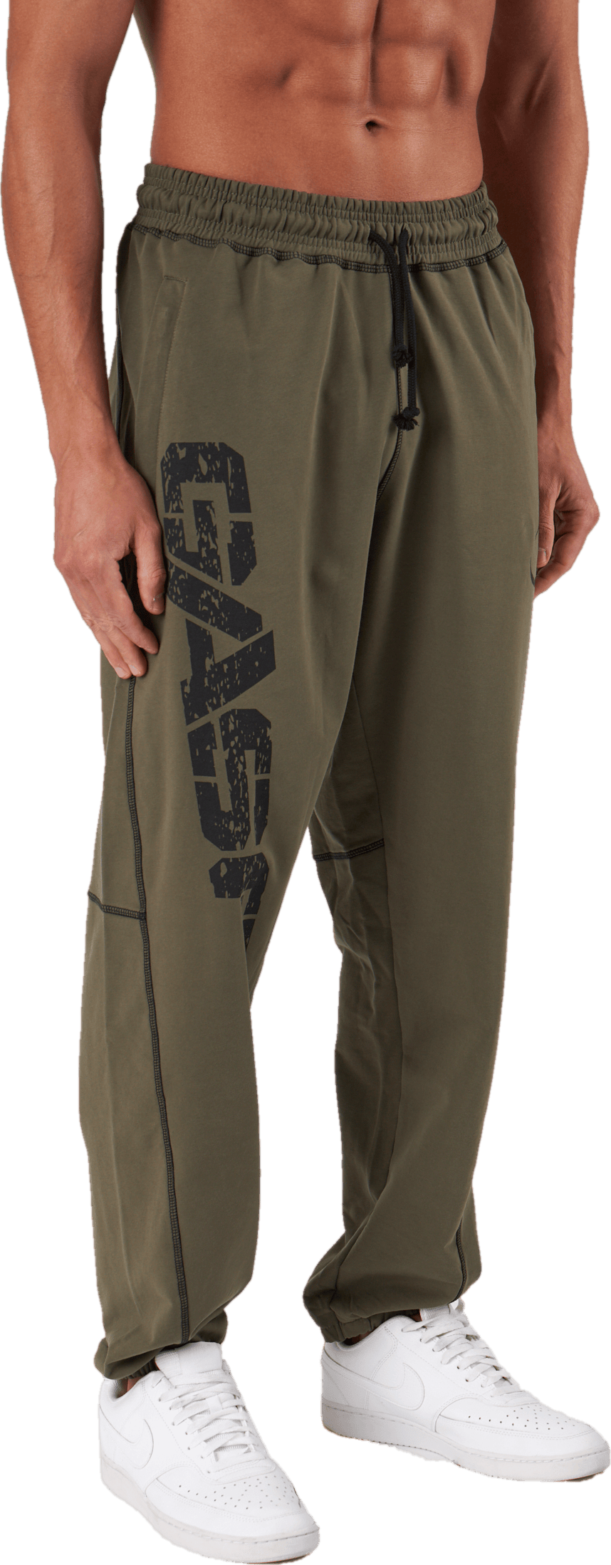 Vintage Sweatpants Washed Green, Male, Odevy, Nohavice, Posilovať, Zelená, M