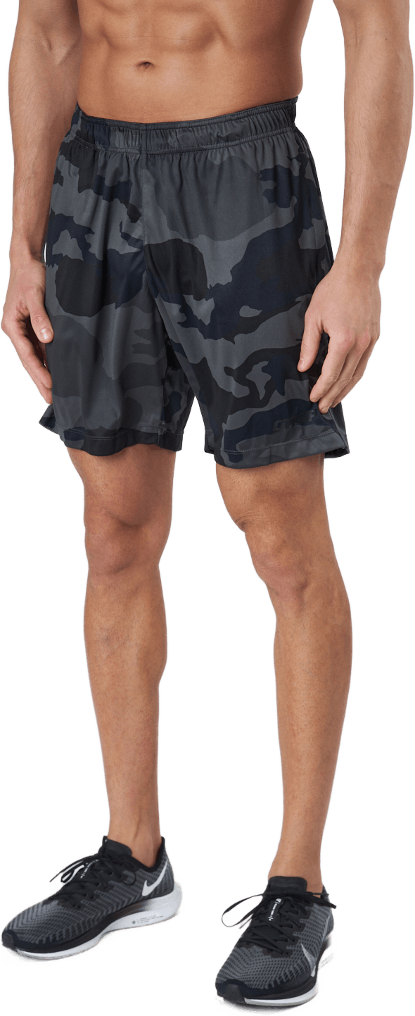 Dynamic Shorts Dark Camo, Male, Kleding, Korte broek, Training, Zwart, XXL