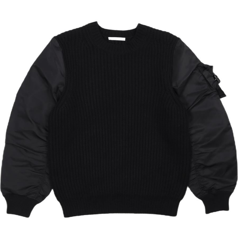 Nylon Slv Crew.aviat Black