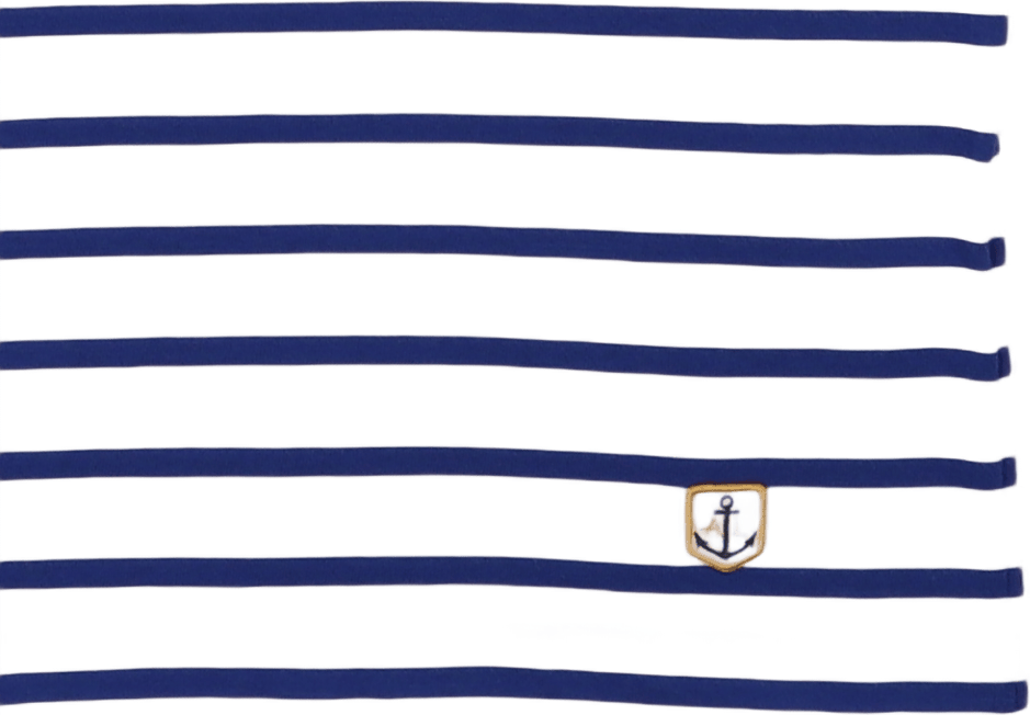Striped Breton Shirt "hoëdic" White/ Royal Blue - Bild 3