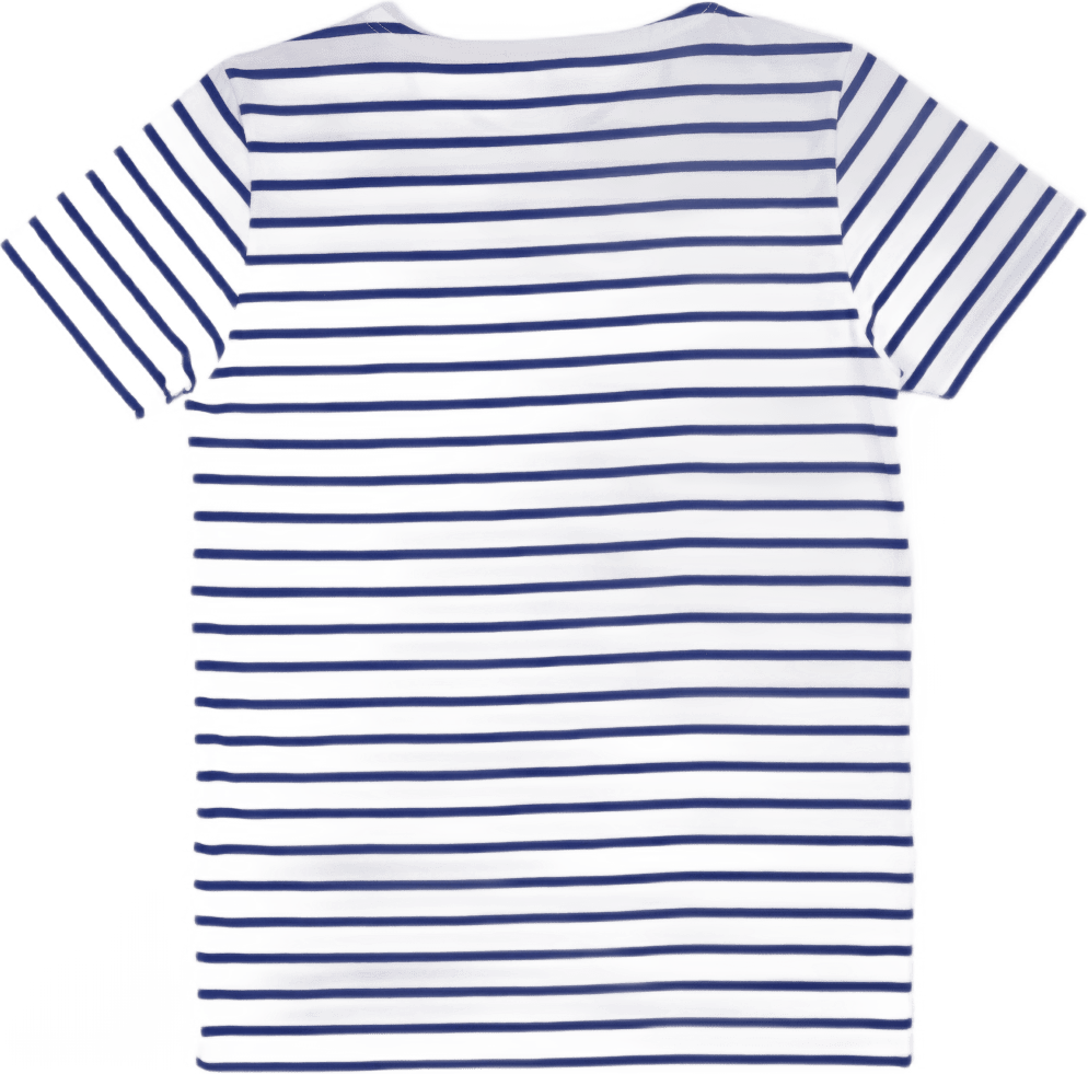 Striped Breton Shirt "hoëdic" White/ Royal Blue - Bild 4