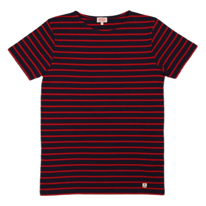 Striped Breton Shirt "hoëdic" Navire Navy/braise Red, Male, Abbigliamento, Tops, Multi colore, XXL