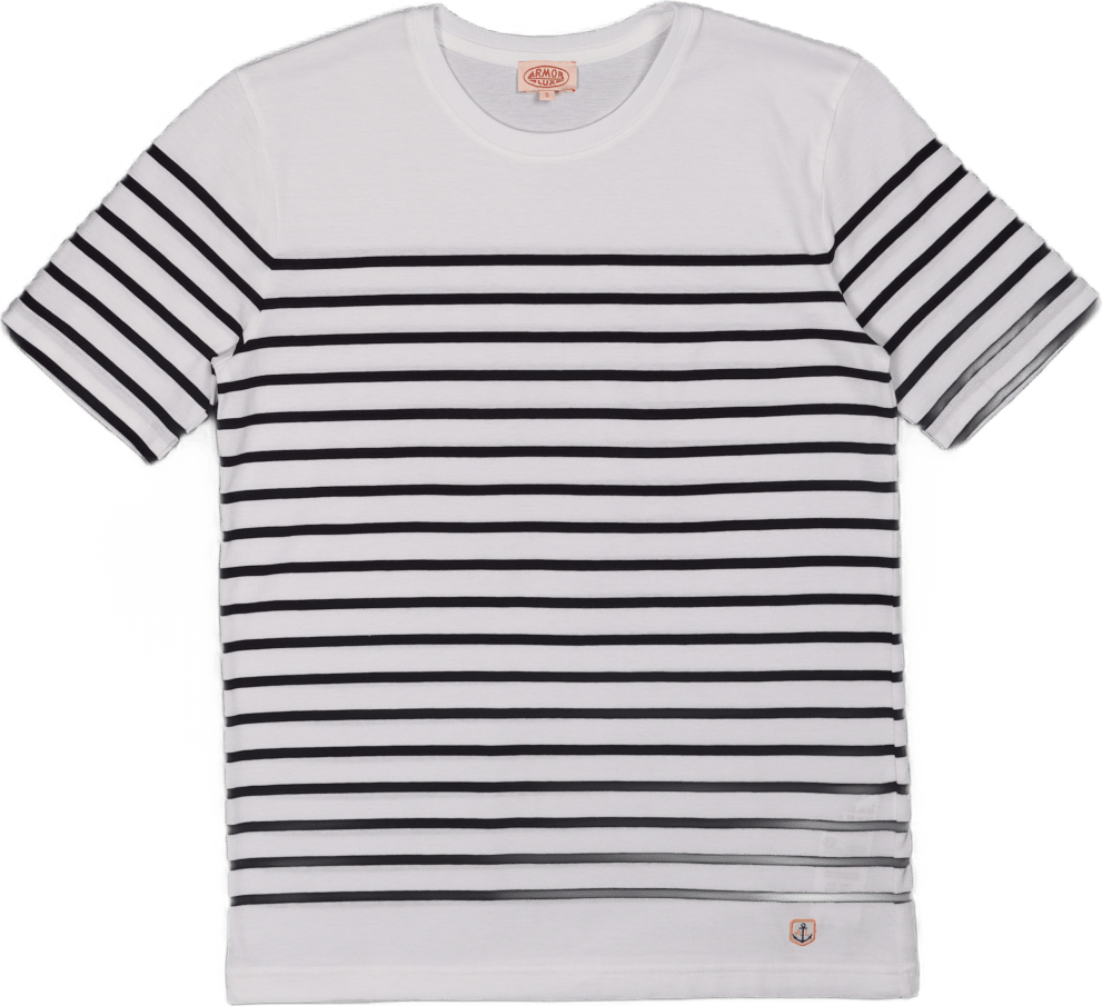 Striped Breton Shirt”etel” White/navire Navy