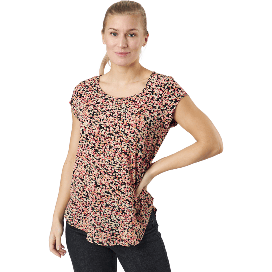 Onlvic Ss Aop Top Ptm Black