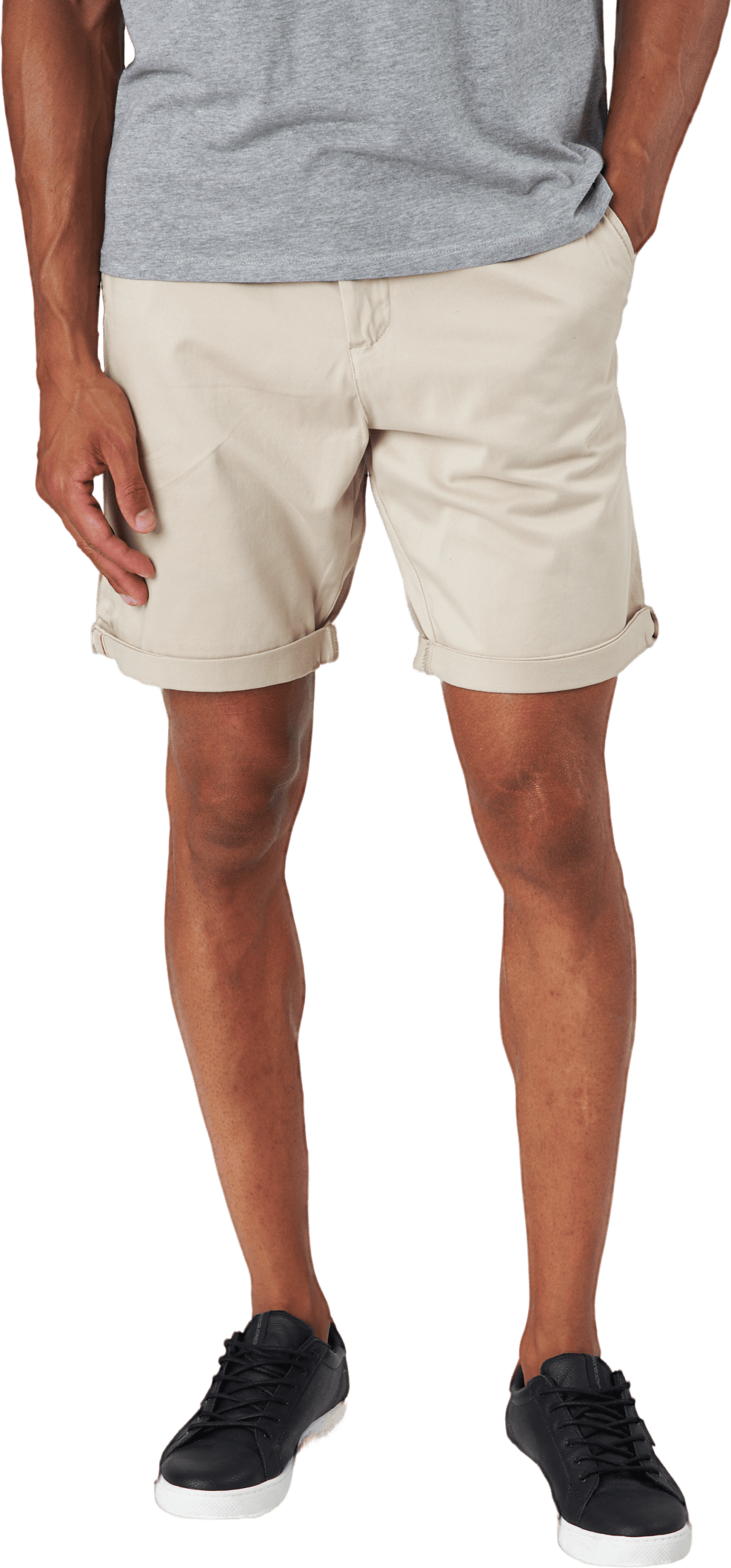 Jpstbowie Jjshorts Solid Sa Sn Oxford Tan, Male, Apparels, Shorts, Beige, XXL
