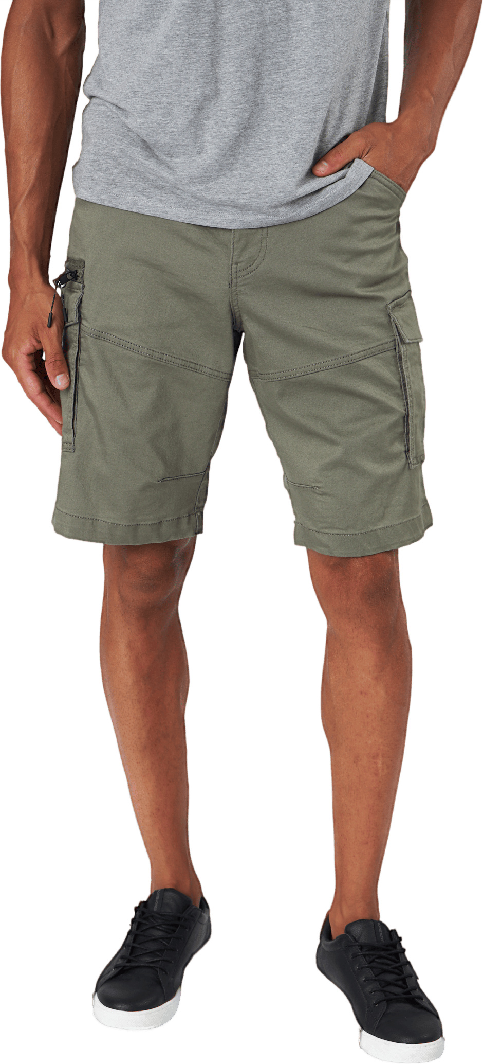 Jpstdex Jjcargo Shorts Akm Sn Dusty Olive, Male, Apparels, Shorts, Grey, S