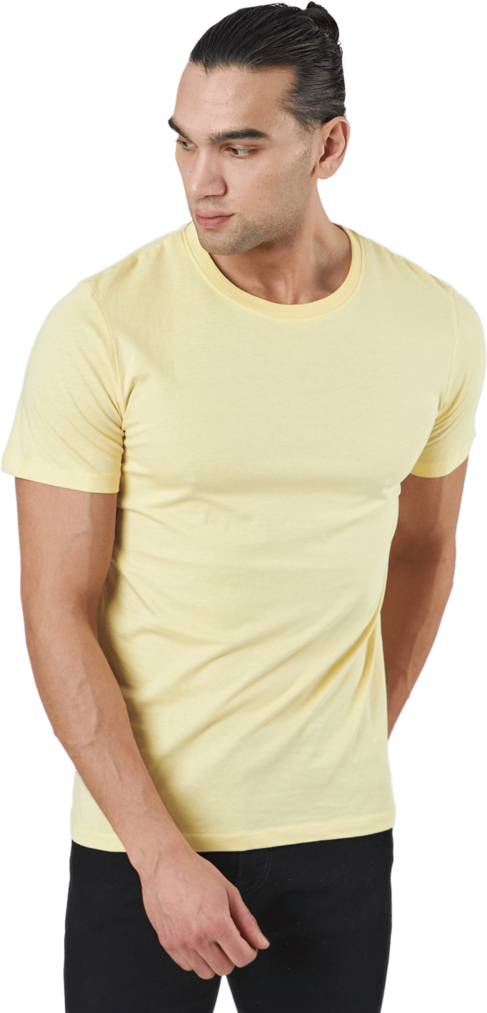 Jjeorganic Basic Tee Ss O-neck Mellow Yellow, Male, Kleding, T-shirt, Geel, XL