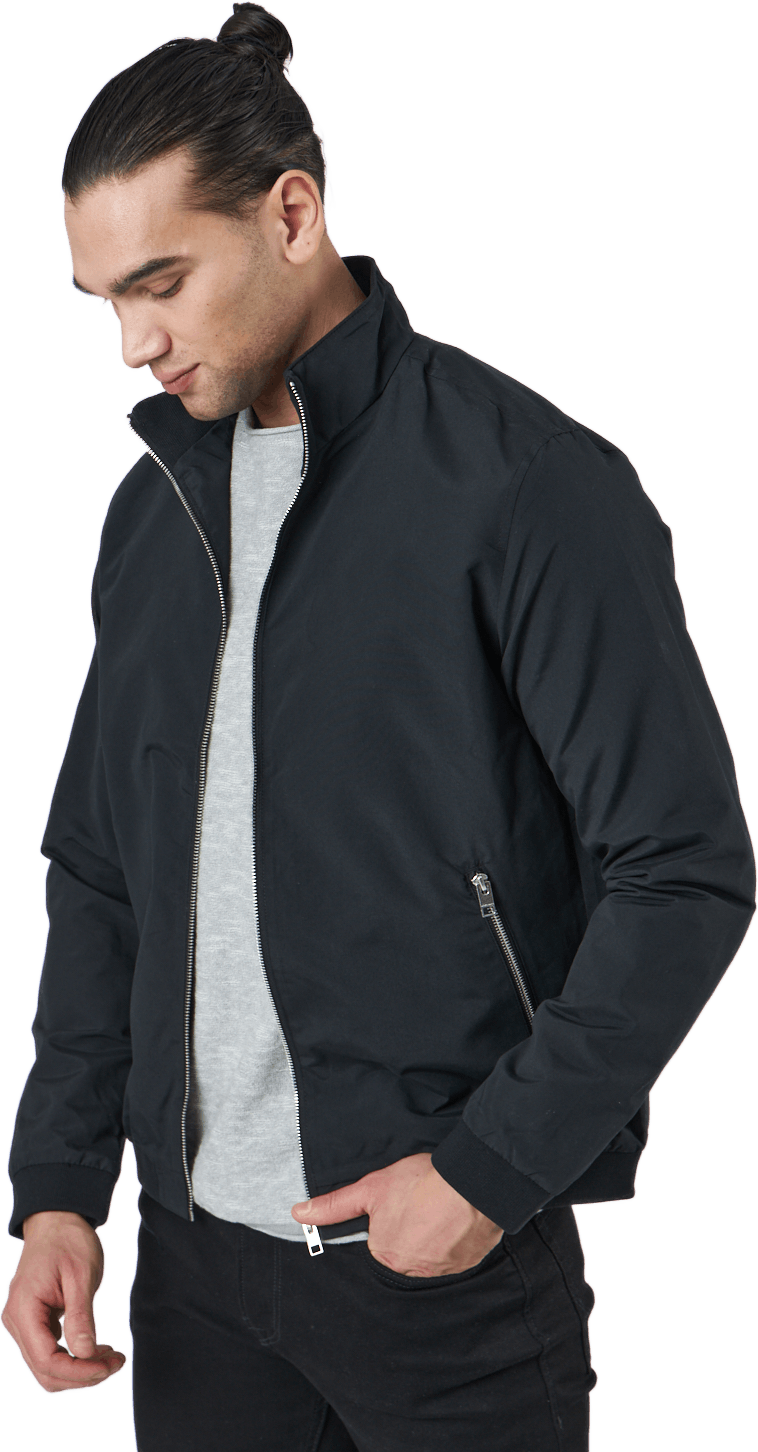 Jjerush Harrington Bomber Noos Black, Male, Apparels, jackets, Black, L
