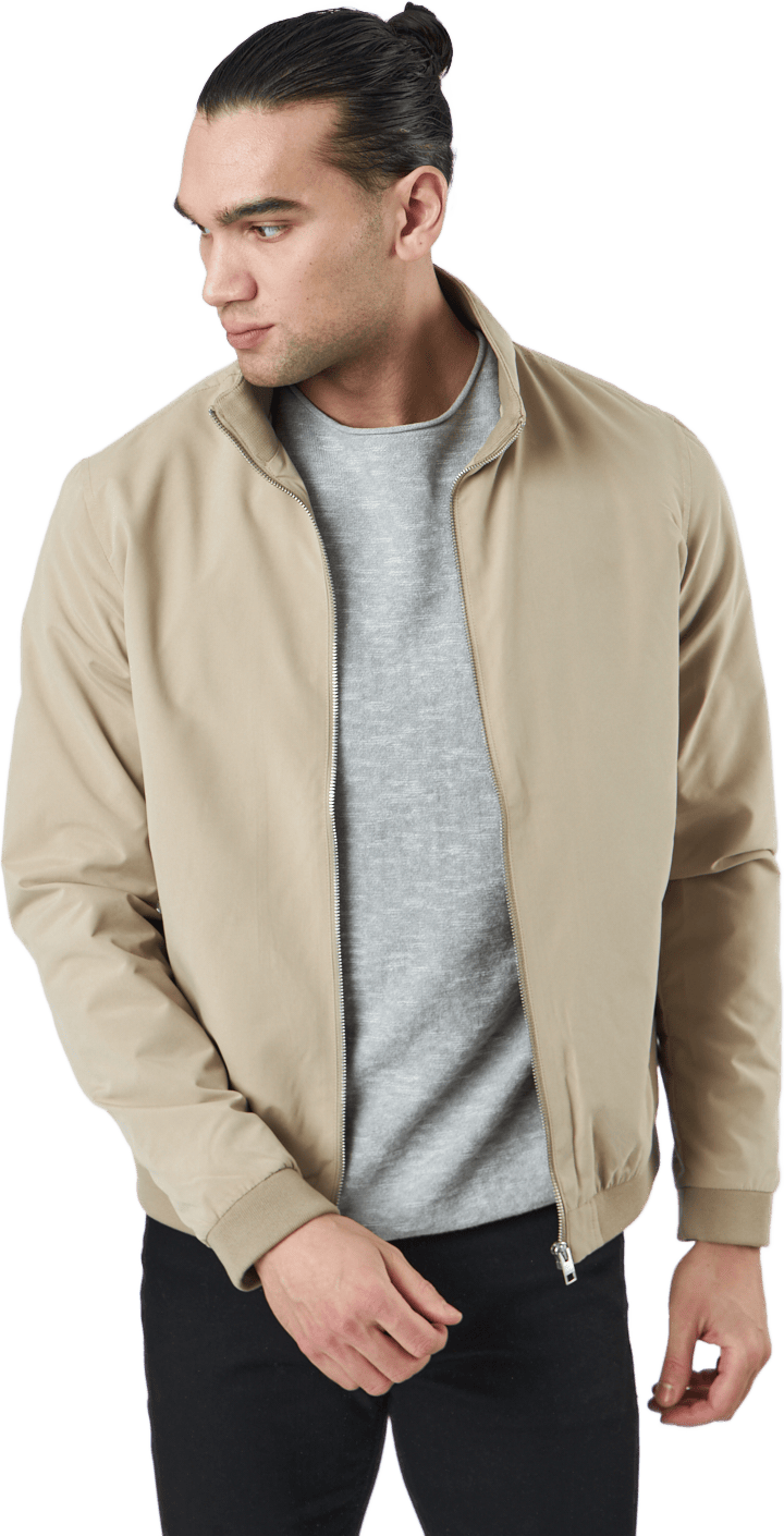 Jjerush Harrington Bomber Noos Crockery, Male, Apparels, jackets, Beige, XL