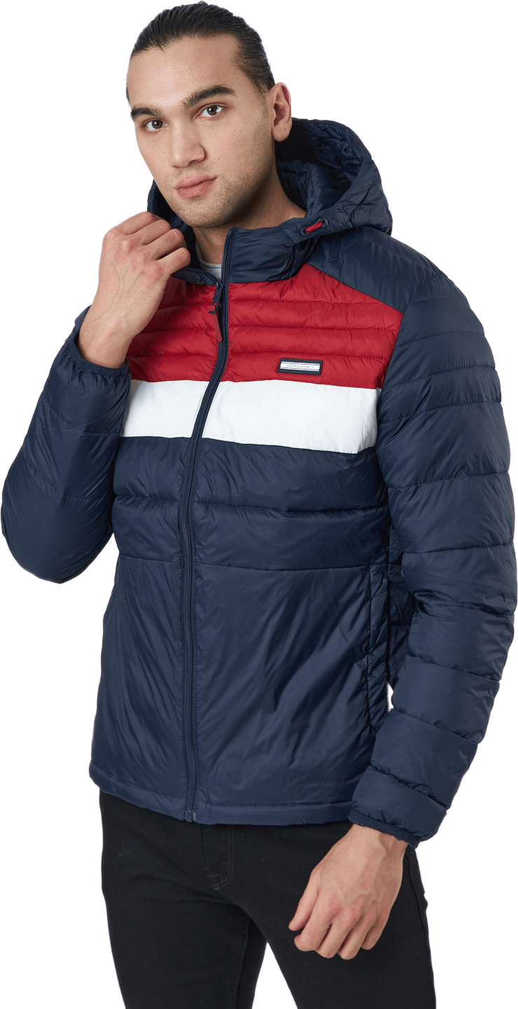 Jjeace Puffer Hood Navy Blazer, Male, Apparels, jackets, Blue, S