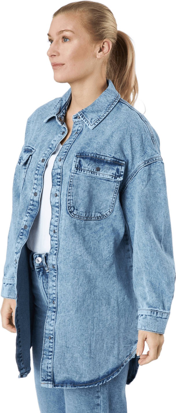 Onlkasia Ls Os Shirt Dnm Bj No Medium Blue Denim - Bild 2