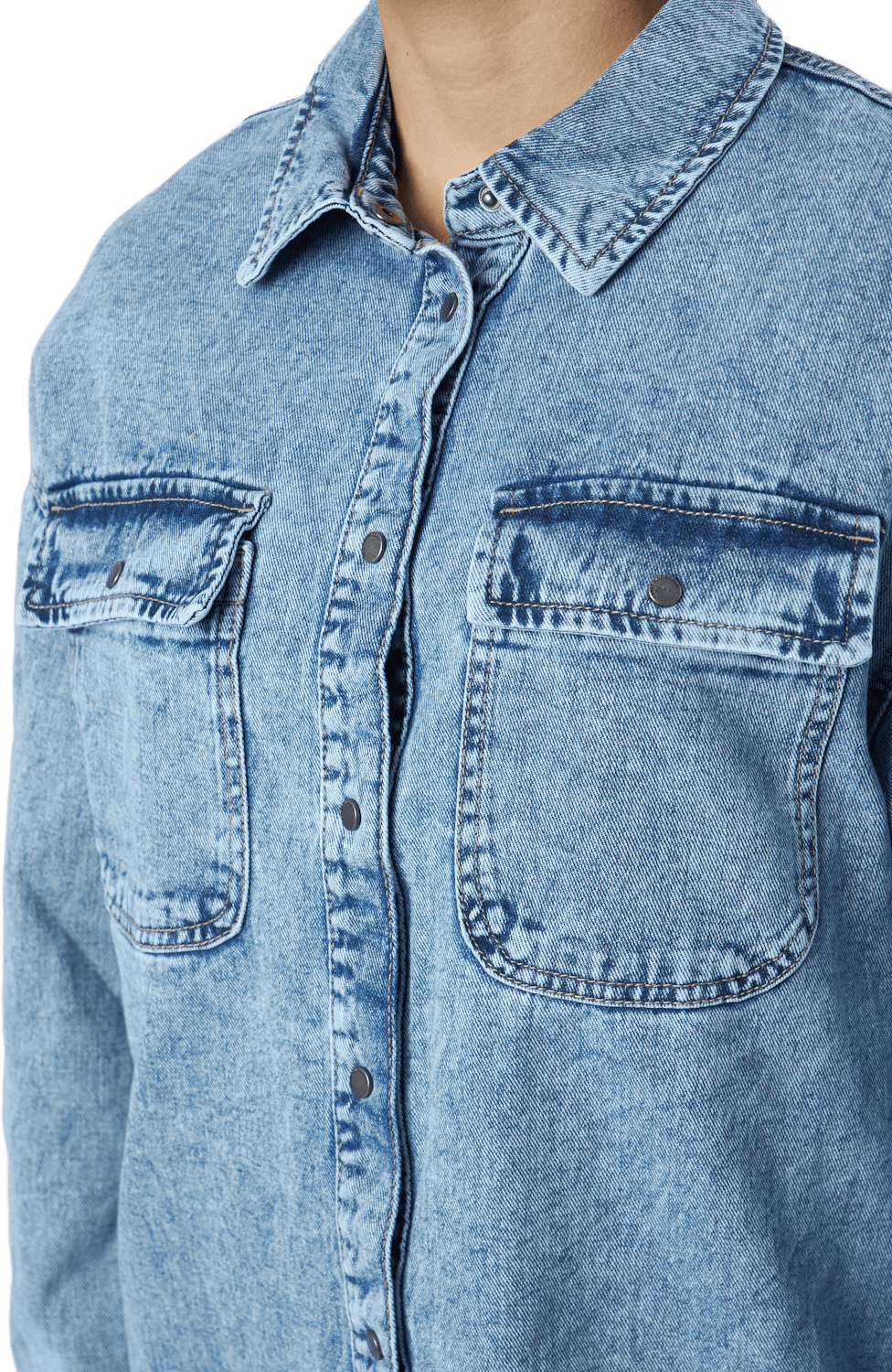 Onlkasia Ls Os Shirt Dnm Bj No Medium Blue Denim - Bild 4