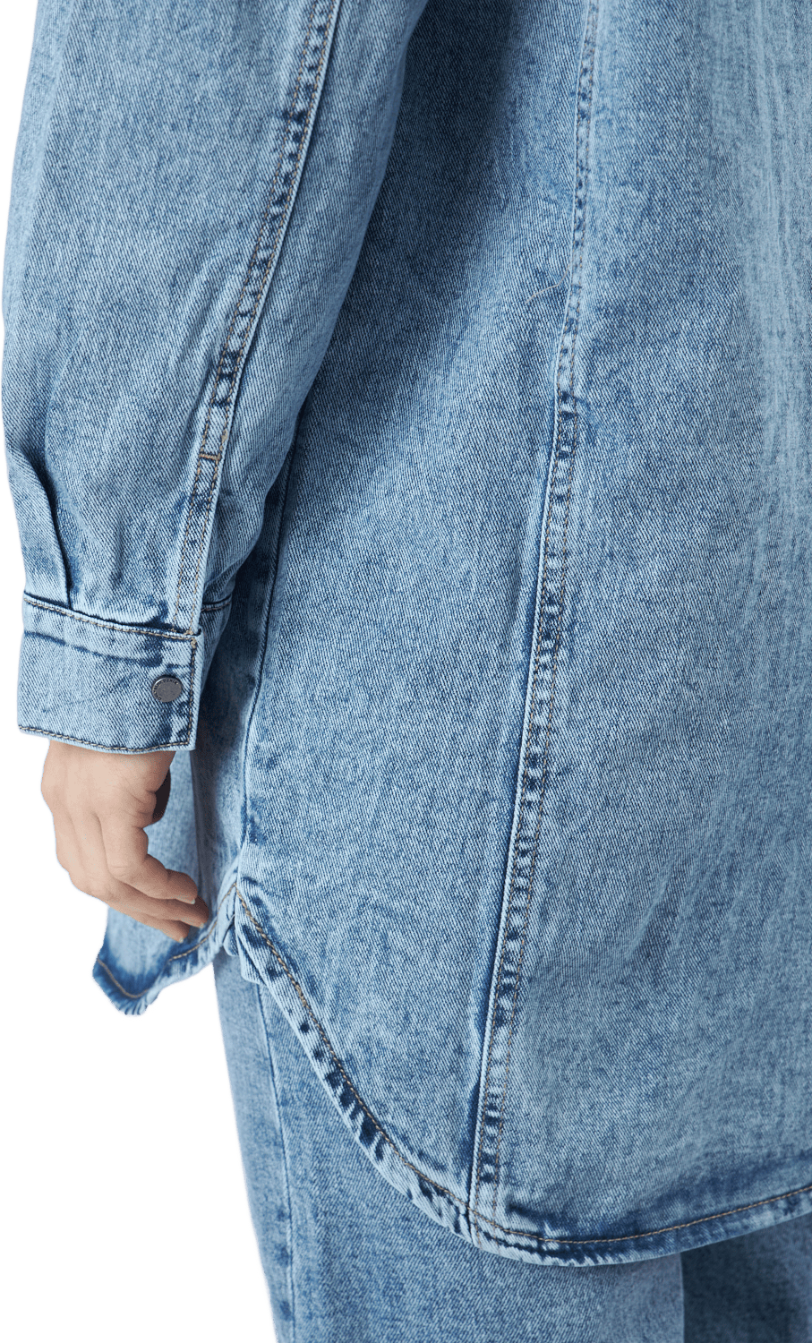 Onlkasia Ls Os Shirt Dnm Bj No Medium Blue Denim - Bild 5