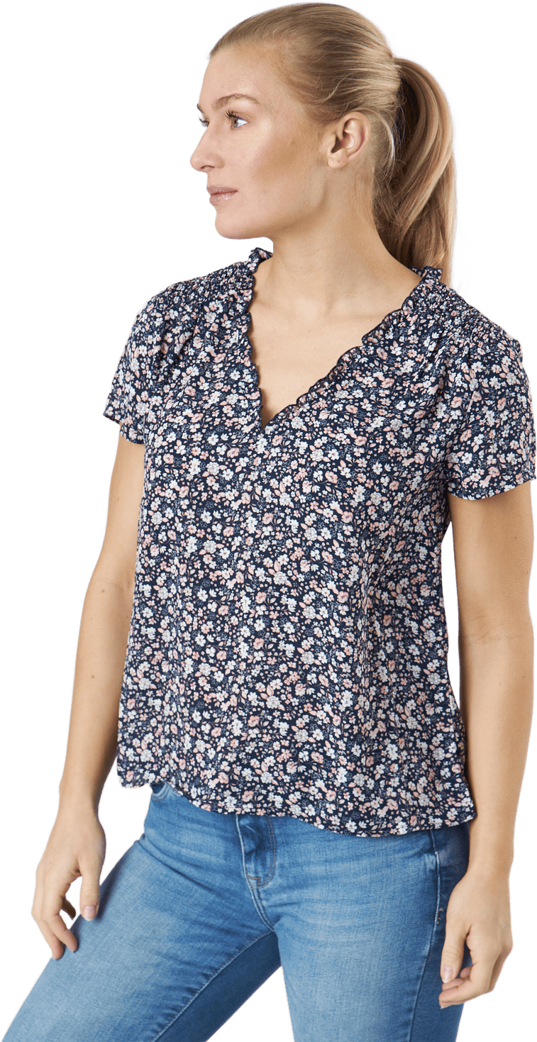 Onlsonja Life S/s V-neck Top N Night Sky - Bild 2